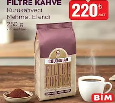 KURUKAHVECİ MEHMET EFENDİ FİLTRE KAHVE 250 G fiyat ve kampanya bilgisi